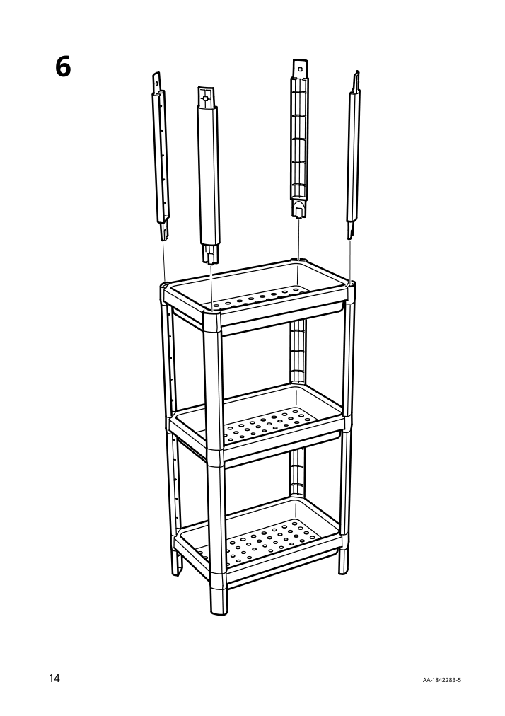 Assembly instructions for IKEA Vesken shelf unit white | Page 14 - IKEA VESKEN shelf unit 403.078.66