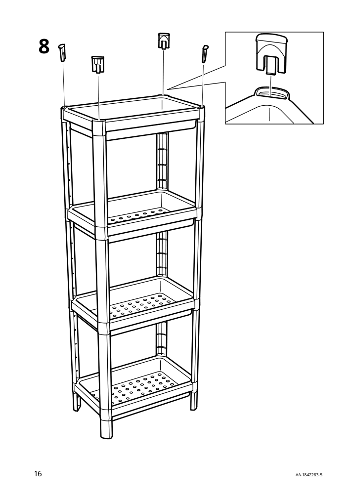 Assembly instructions for IKEA Vesken shelf unit white | Page 16 - IKEA VESKEN shelf unit 403.078.66