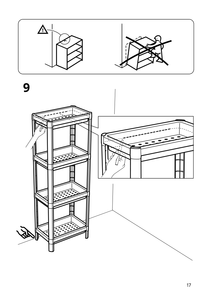 Assembly instructions for IKEA Vesken shelf unit white | Page 17 - IKEA VESKEN shelf unit 403.078.66