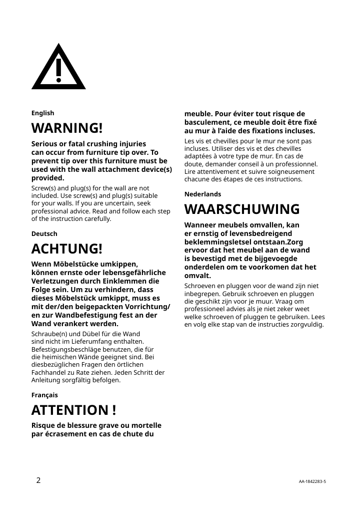 Assembly instructions for IKEA Vesken shelf unit white | Page 2 - IKEA VESKEN shelf unit 403.078.66