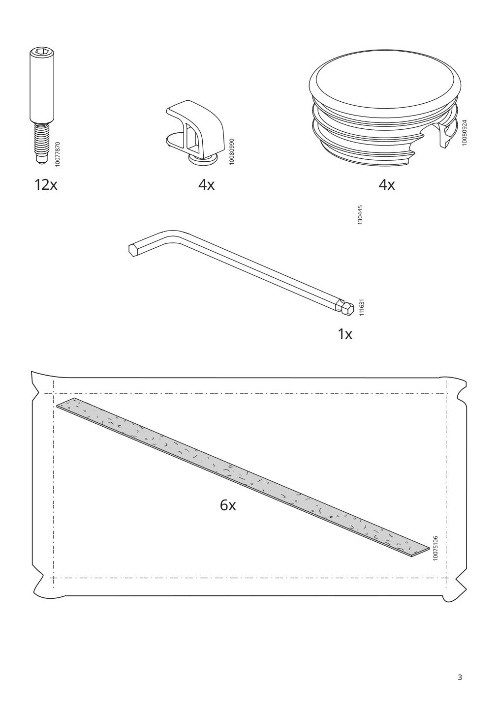 Assembly instructions for IKEA Vevelstad bed frame white | Page 3 - IKEA VEVELSTAD bed frame 405.182.70