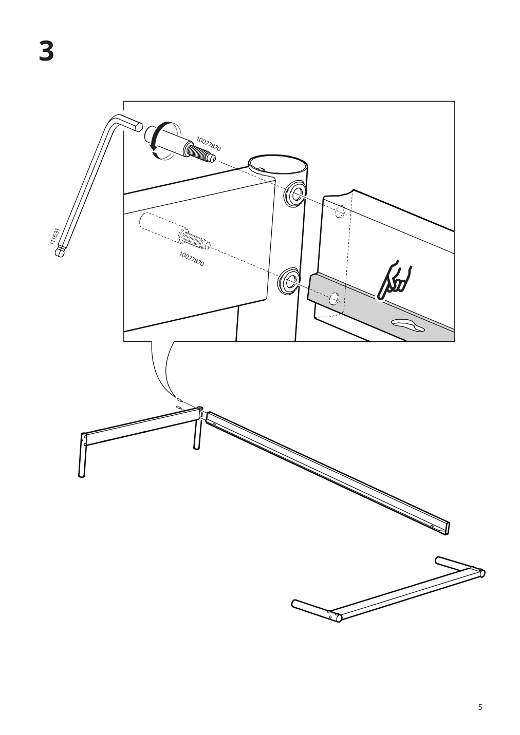 Assembly instructions for IKEA Vevelstad bed frame white | Page 5 - IKEA VEVELSTAD bed frame 405.182.70