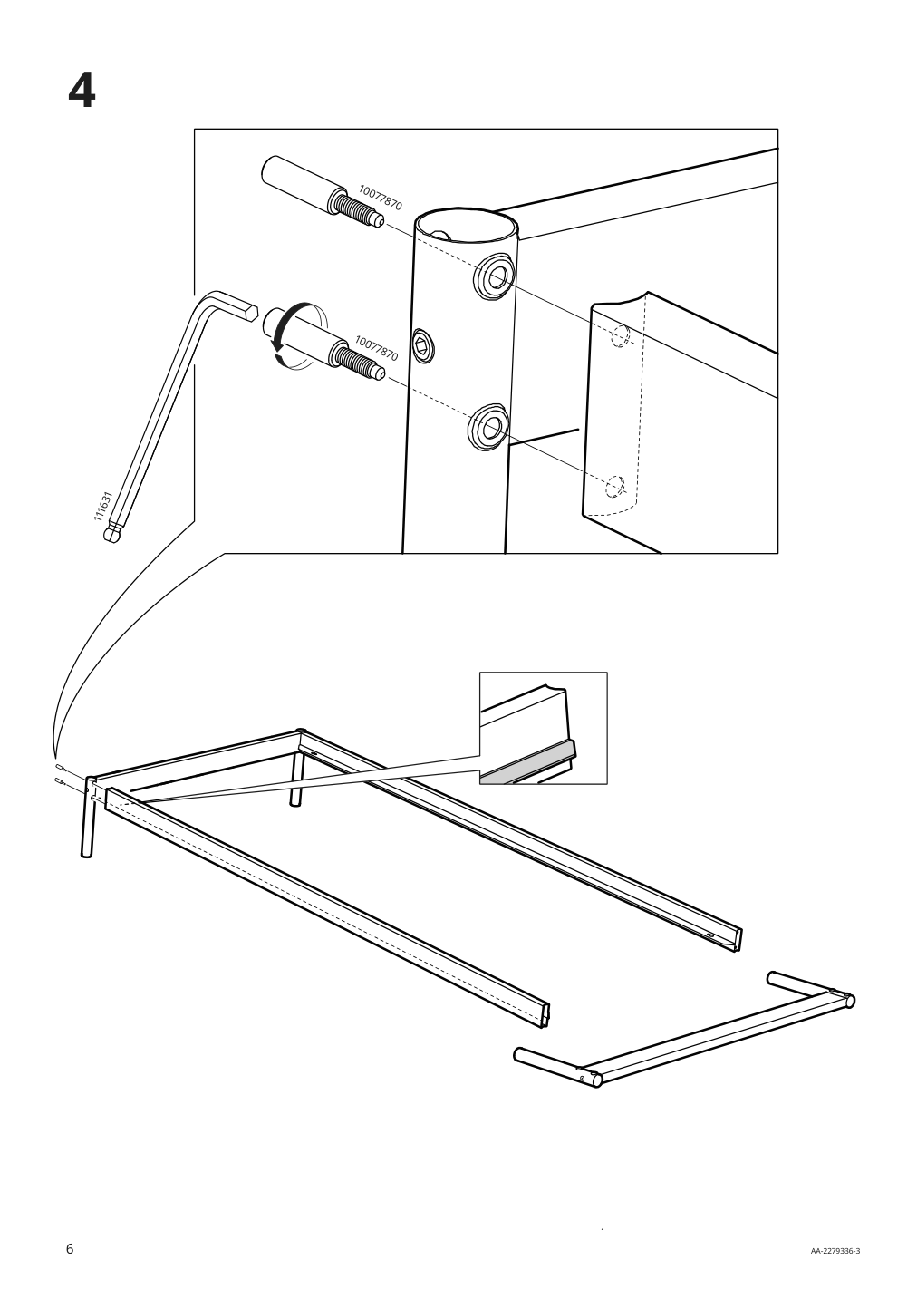 Assembly instructions for IKEA Vevelstad bed frame white | Page 6 - IKEA VEVELSTAD bed frame 405.182.70