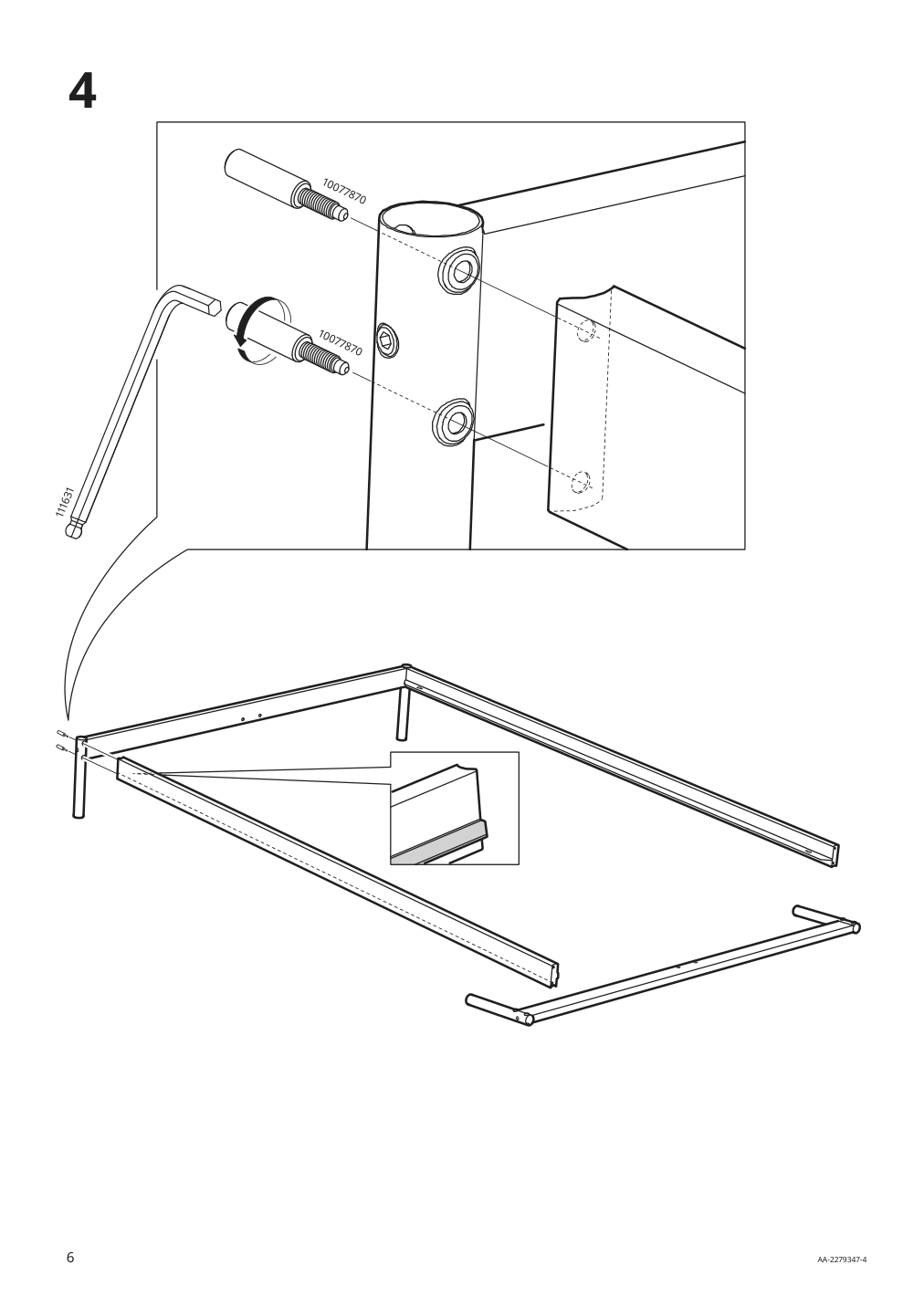 Assembly instructions for IKEA Vevelstad bed frame white | Page 6 - IKEA VEVELSTAD bed frame 805.063.88