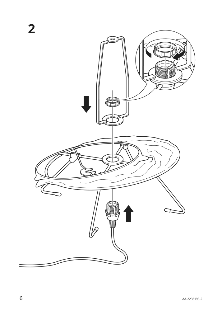 Assembly instructions for IKEA Vickleby floor lamp white handmade | Page 6 - IKEA VICKLEBY floor lamp 504.303.90