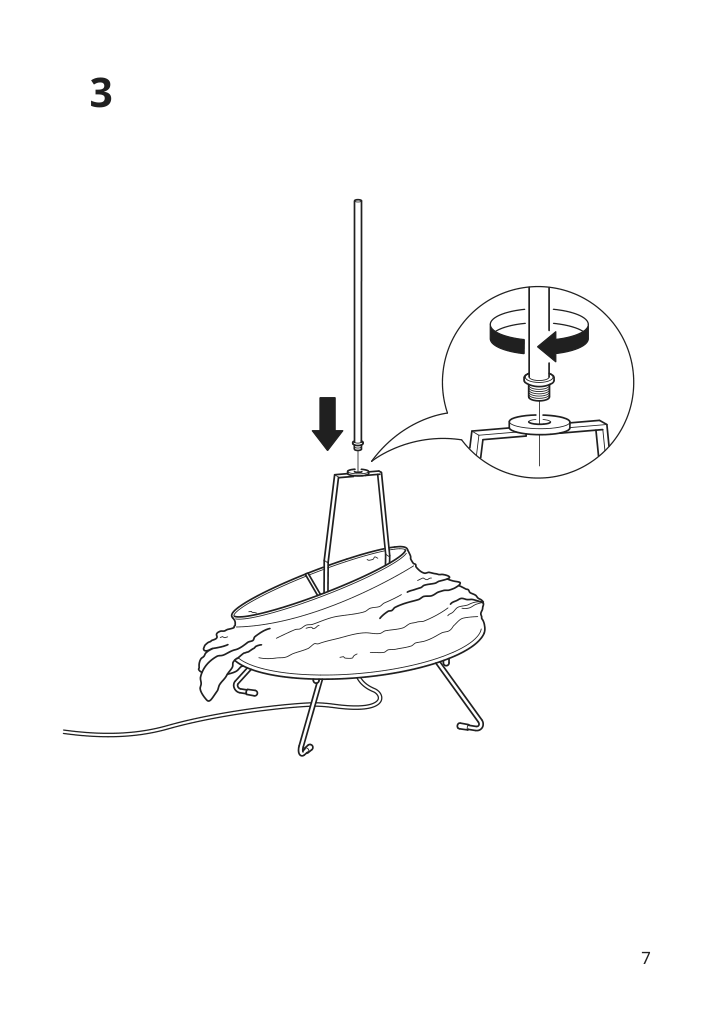 Assembly instructions for IKEA Vickleby floor lamp white handmade | Page 7 - IKEA VICKLEBY floor lamp 504.303.90