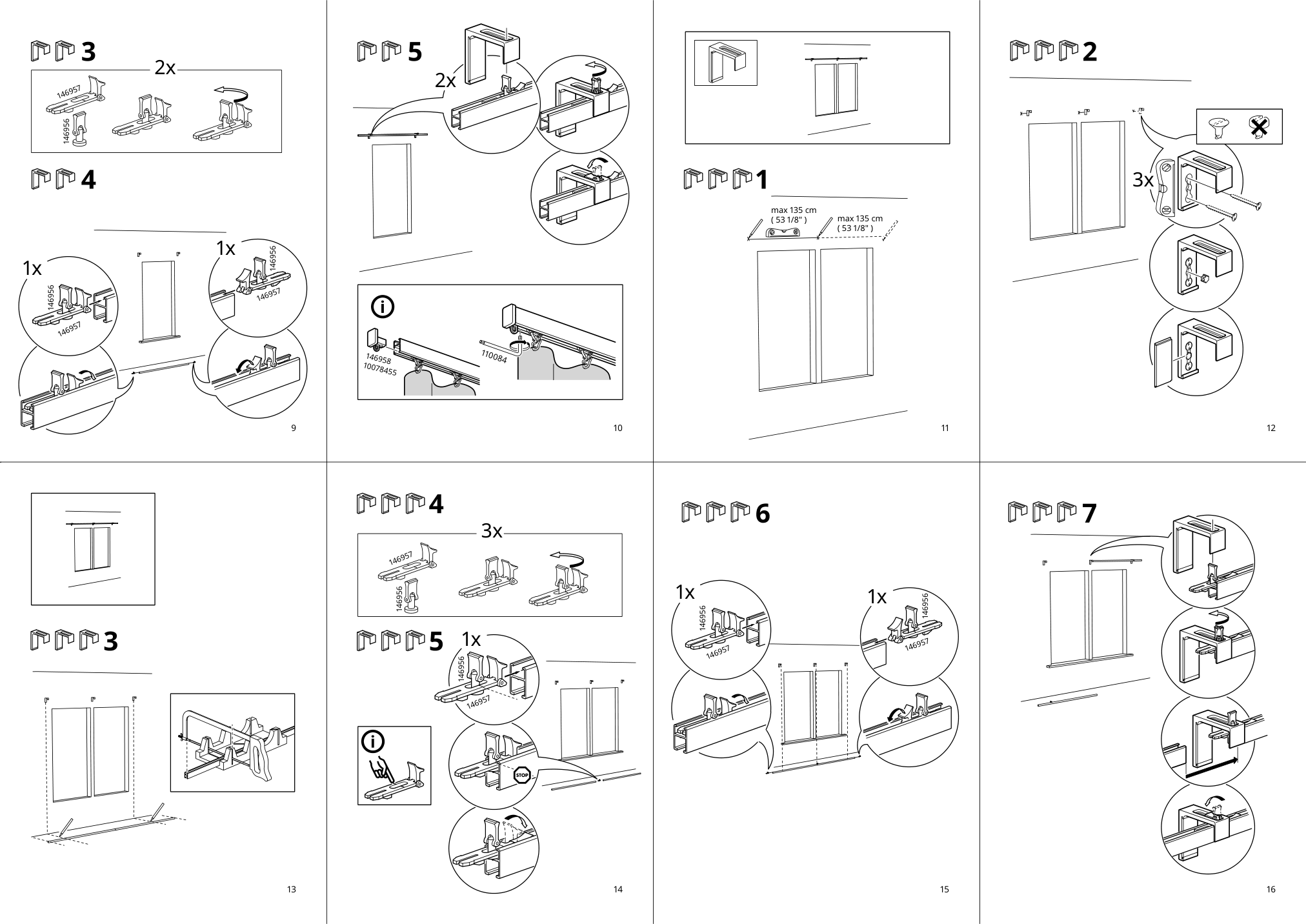 Assembly instructions for IKEA Vidga single track rail included ceiling fittings white | Page 2 - IKEA VIDGA single track rail 204.929.16