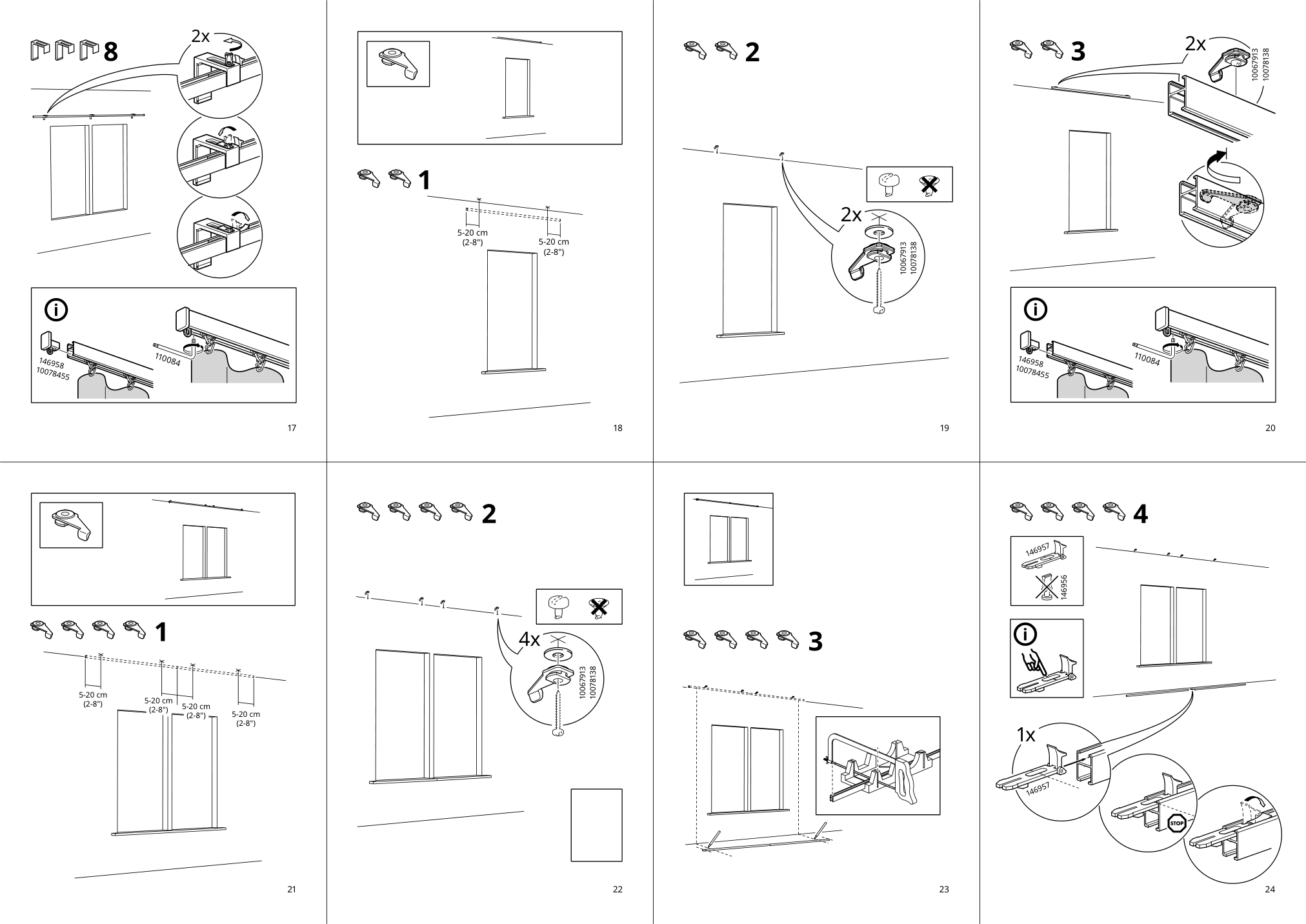 Assembly instructions for IKEA Vidga single track rail included ceiling fittings white | Page 3 - IKEA VIDGA single track rail 204.929.16