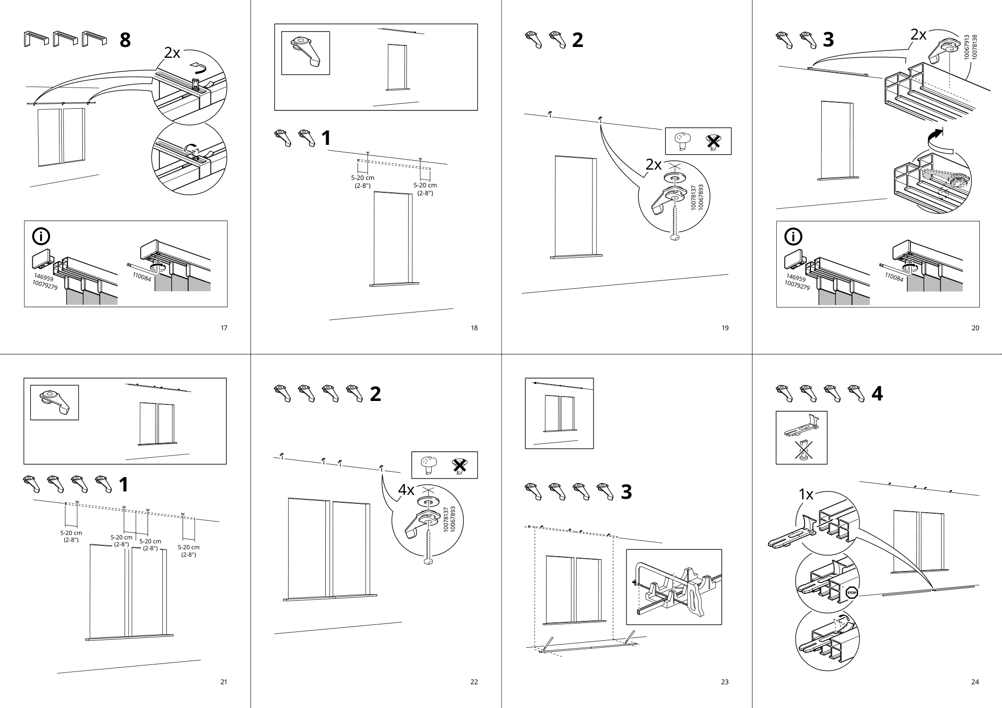 Assembly instructions for IKEA Vidga triple curtain rail included ceiling fittings white | Page 3 - IKEA VIDGA triple curtain  rail 704.928.86