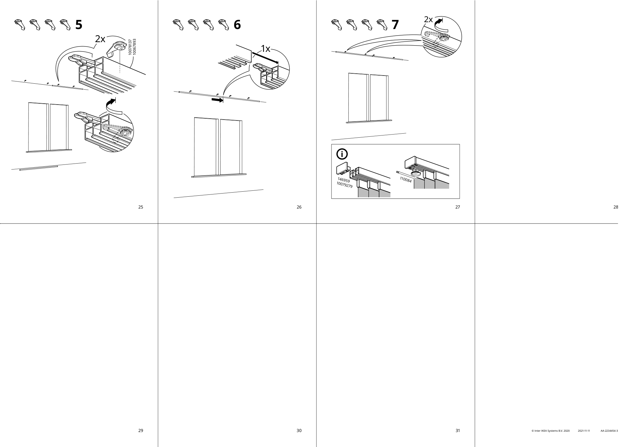 Assembly instructions for IKEA Vidga triple curtain rail included ceiling fittings white | Page 4 - IKEA VIDGA triple curtain  rail 704.928.86