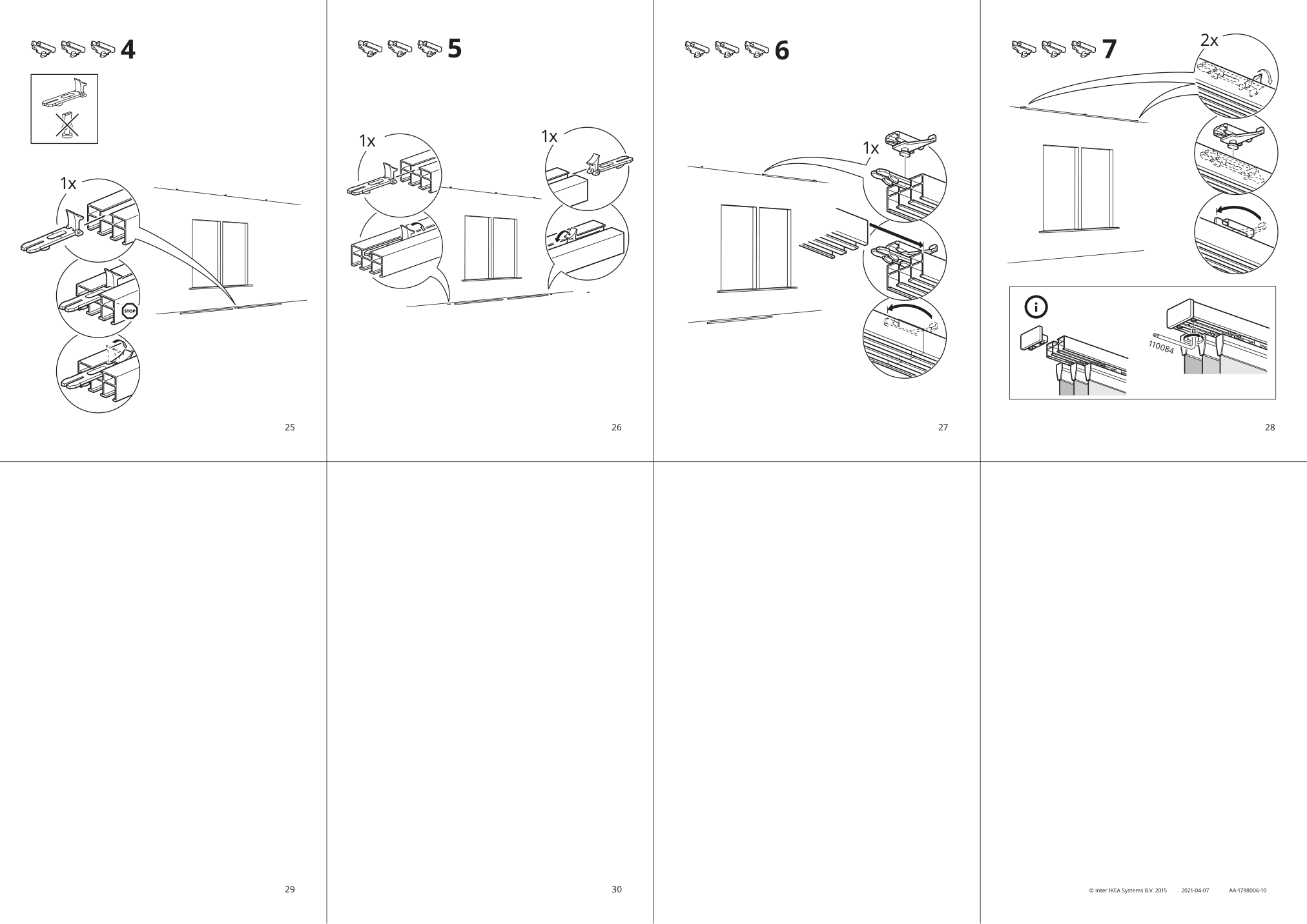 Assembly instructions for IKEA Vidga triple curtain rail white | Page 4 - IKEA VIDGA triple curtain  rail 202.991.55