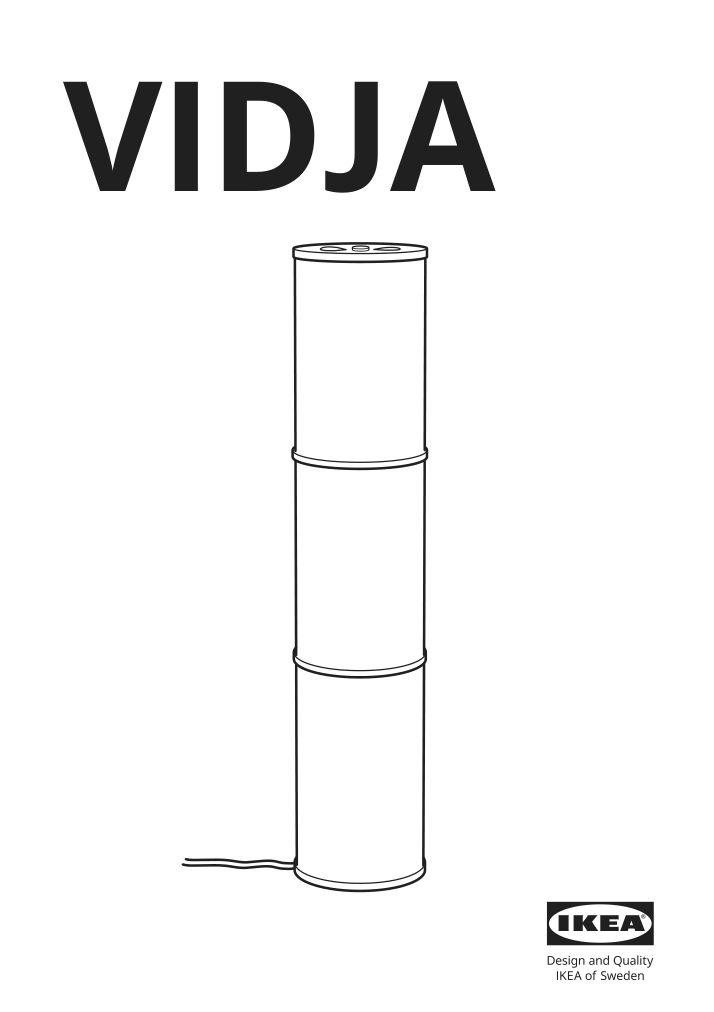 Assembly instructions for IKEA Vidja floor lamp white | Page 1 - IKEA VIDJA floor lamp 003.091.98