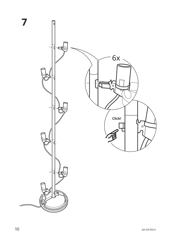 Assembly instructions for IKEA Vidja floor lamp white | Page 10 - IKEA VIDJA floor lamp 003.091.98