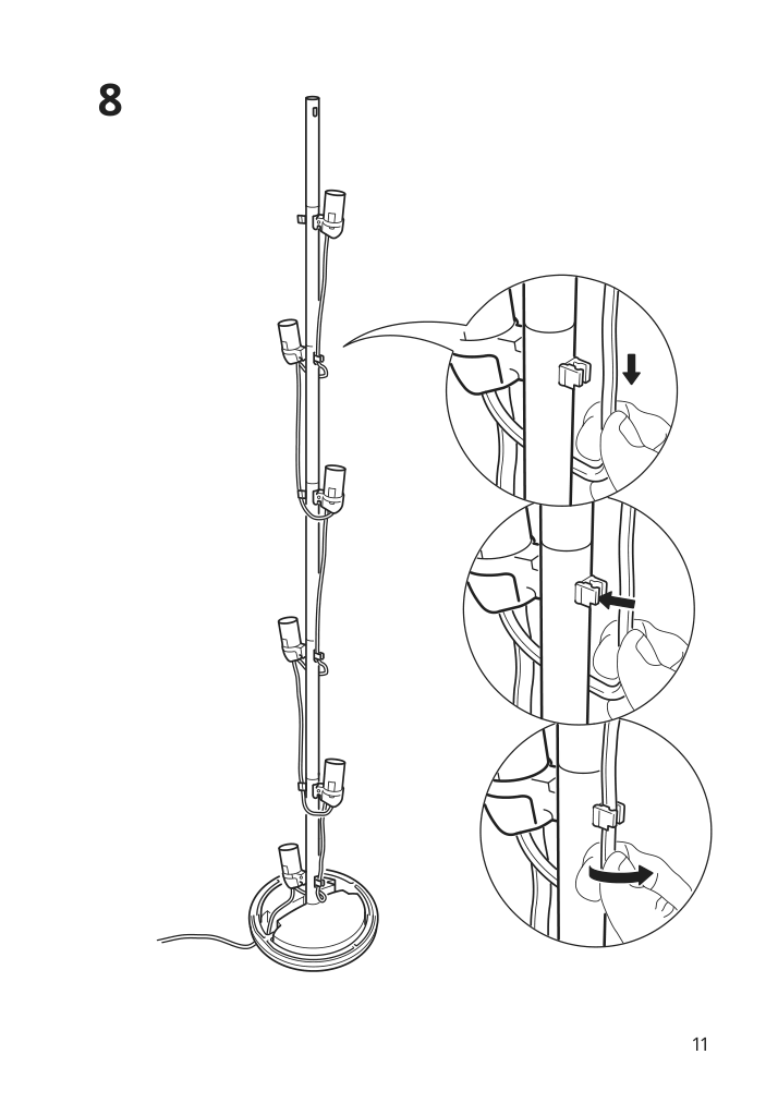 Assembly instructions for IKEA Vidja floor lamp white | Page 11 - IKEA VIDJA floor lamp 003.091.98