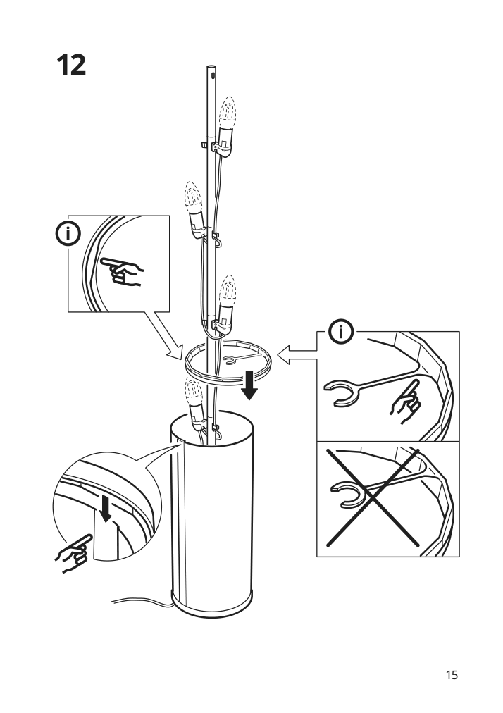 Assembly instructions for IKEA Vidja floor lamp white | Page 15 - IKEA VIDJA floor lamp 003.091.98