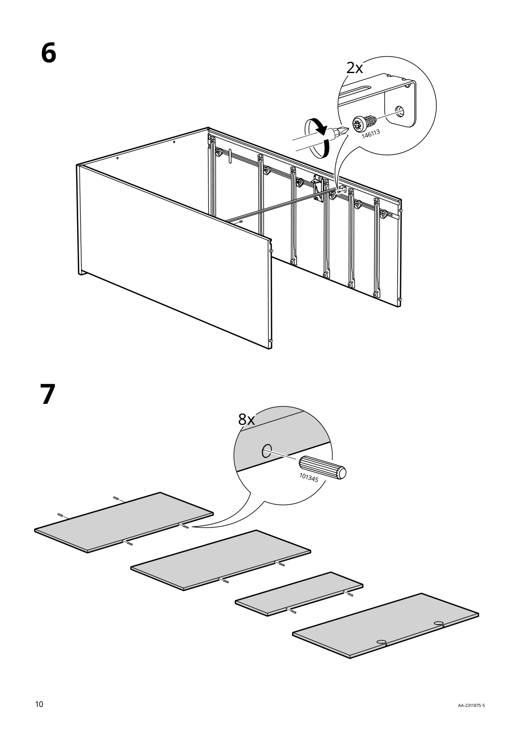 Assembly instructions for IKEA Vihals 6 drawer dresser white anchor unlock function | Page 10 - IKEA VIHALS TV/storage combination 494.406.15