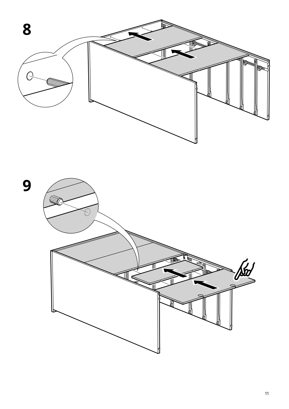 Assembly instructions for IKEA Vihals 6 drawer dresser white anchor unlock function | Page 11 - IKEA VIHALS TV/storage combination 494.406.15