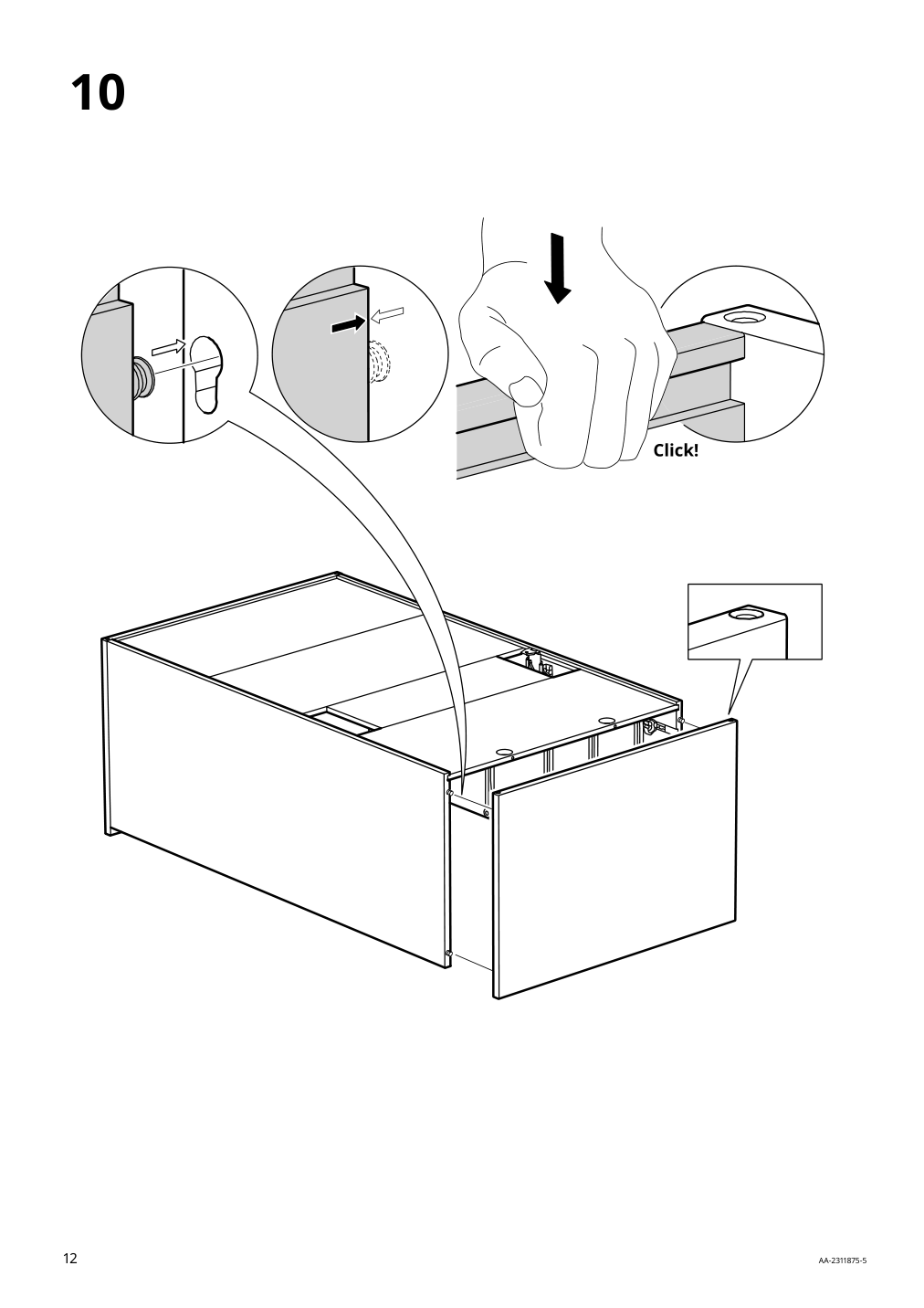 Assembly instructions for IKEA Vihals 6 drawer dresser white anchor unlock function | Page 12 - IKEA VIHALS TV/storage combination 494.406.15