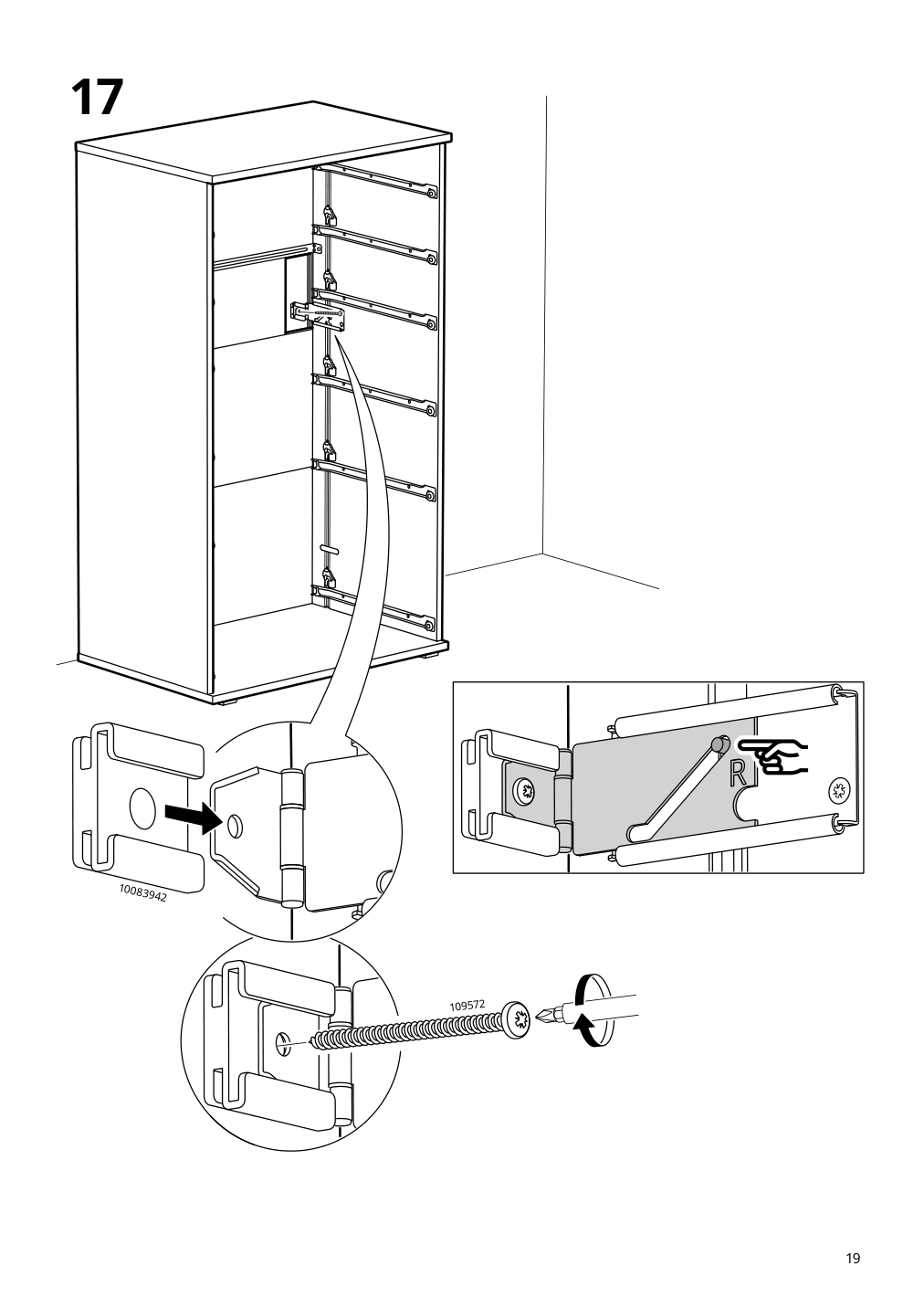 Assembly instructions for IKEA Vihals 6 drawer dresser white anchor unlock function | Page 19 - IKEA VIHALS TV/storage combination 494.406.15