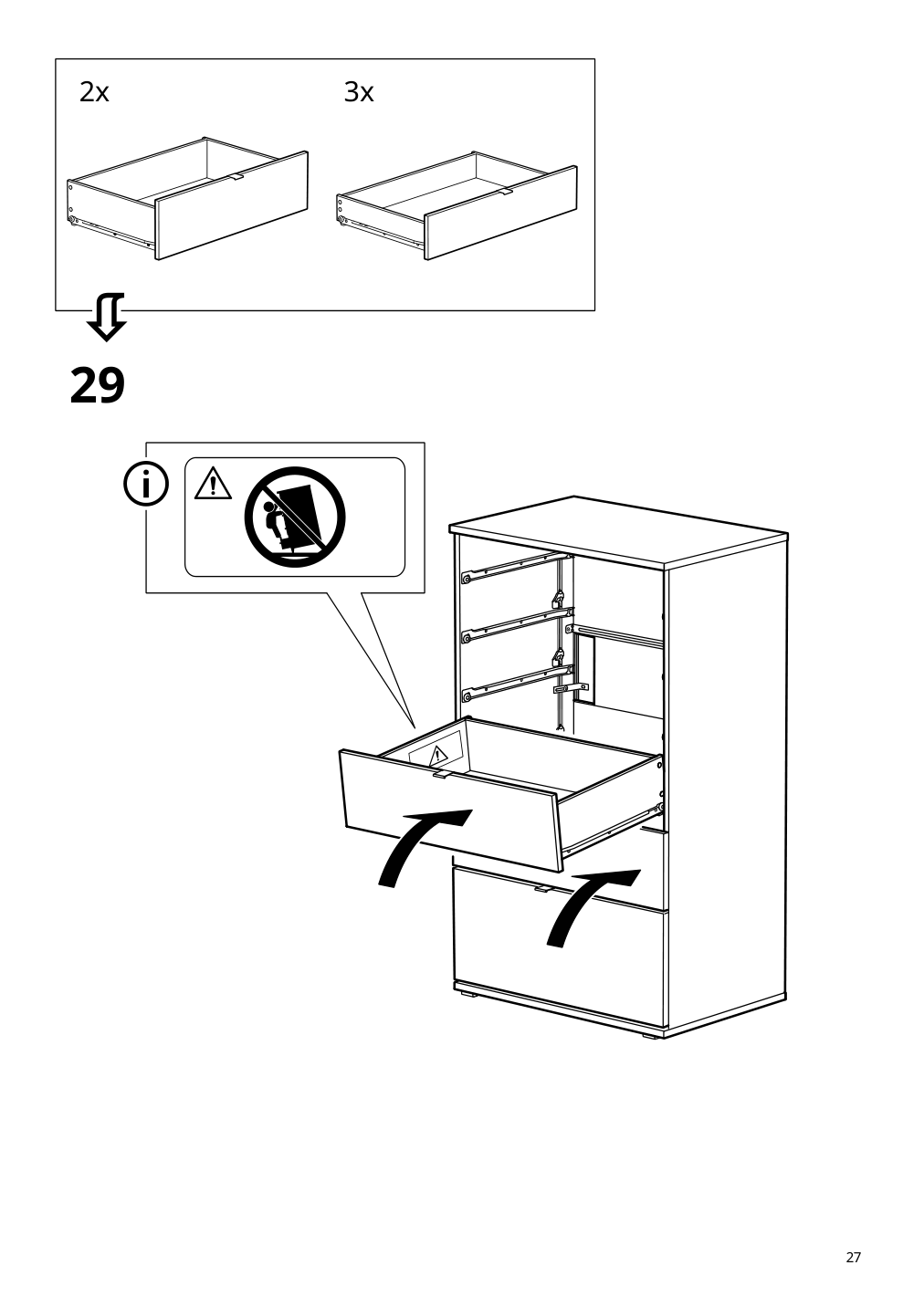 Assembly instructions for IKEA Vihals 6 drawer dresser white anchor unlock function | Page 27 - IKEA VIHALS TV/storage combination 494.406.15