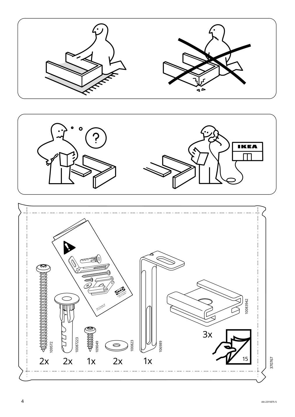 Assembly instructions for IKEA Vihals 6 drawer dresser white anchor unlock function | Page 4 - IKEA VIHALS TV/storage combination 494.406.15