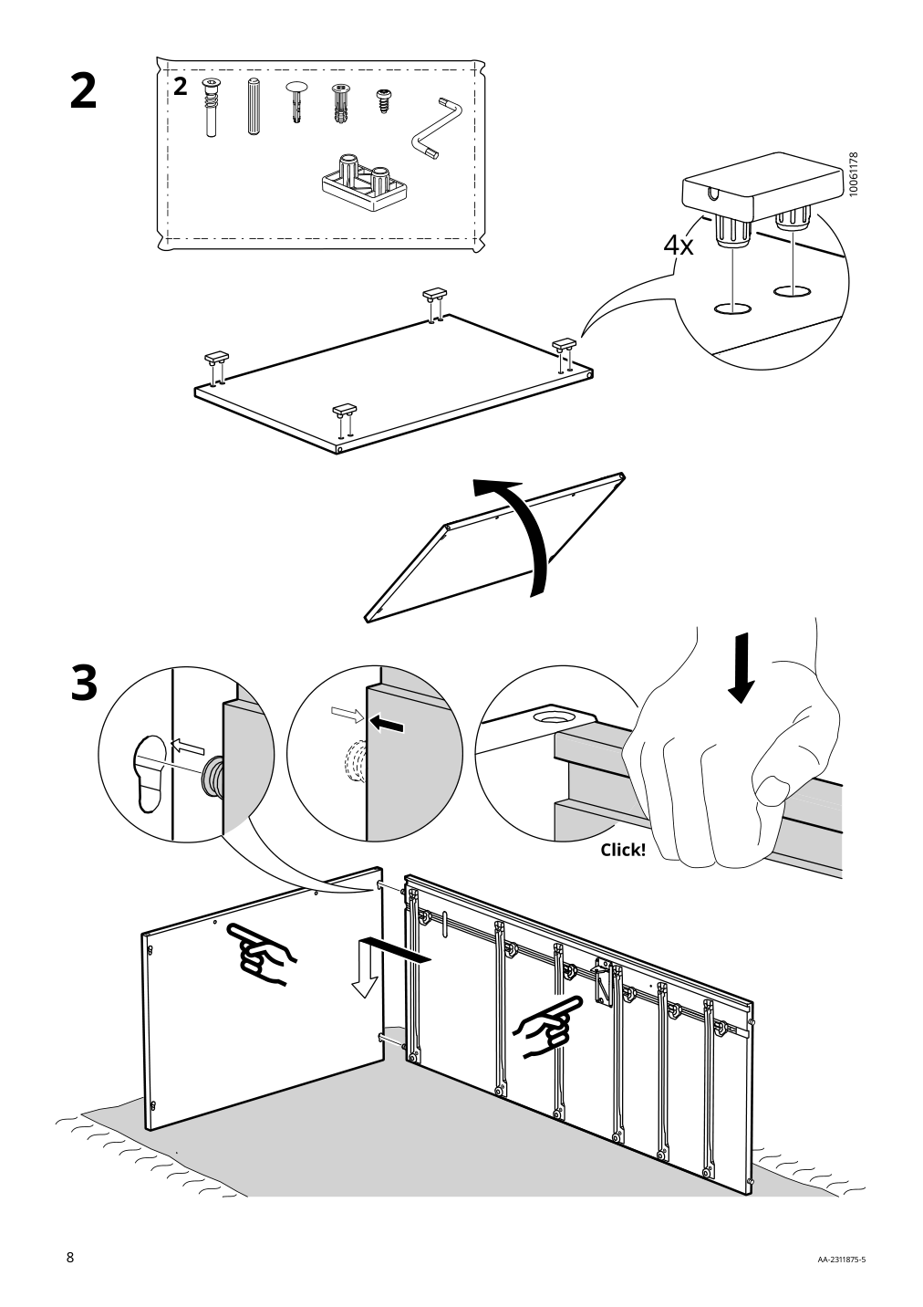 Assembly instructions for IKEA Vihals 6 drawer dresser white anchor unlock function | Page 8 - IKEA VIHALS TV/storage combination 494.406.15