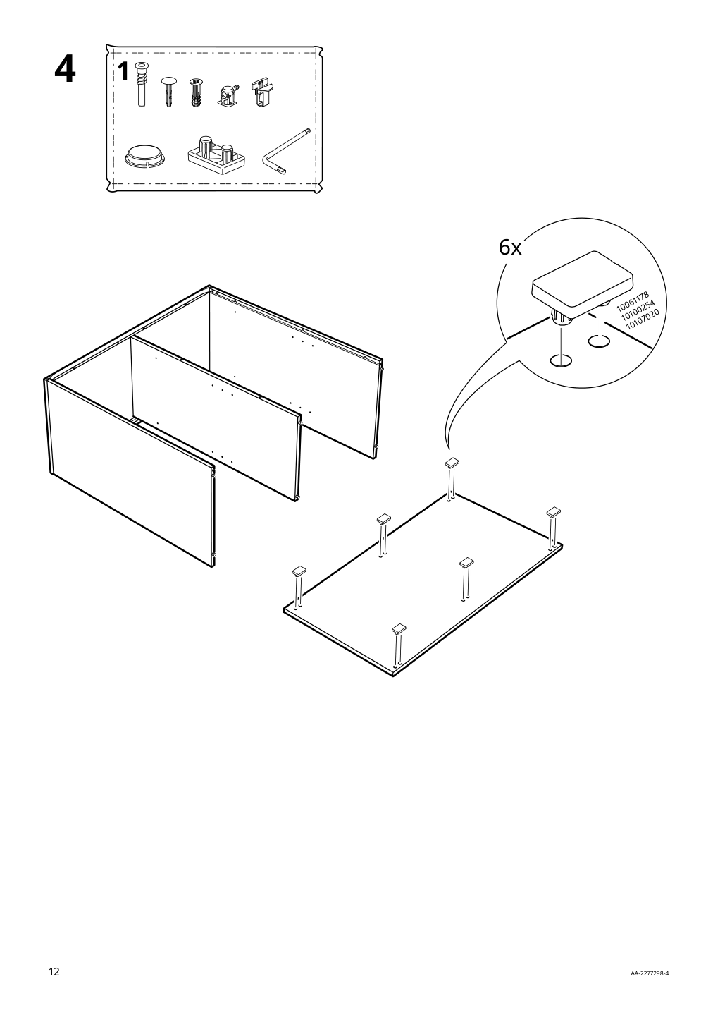 Assembly instructions for IKEA Vihals cabinet with sliding doors white | Page 12 - IKEA VIHALS storage combination 294.406.16