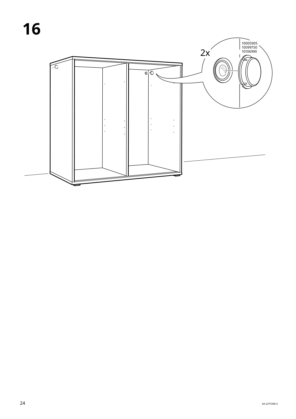 Assembly instructions for IKEA Vihals cabinet with sliding doors white | Page 24 - IKEA VIHALS storage combination 294.406.16