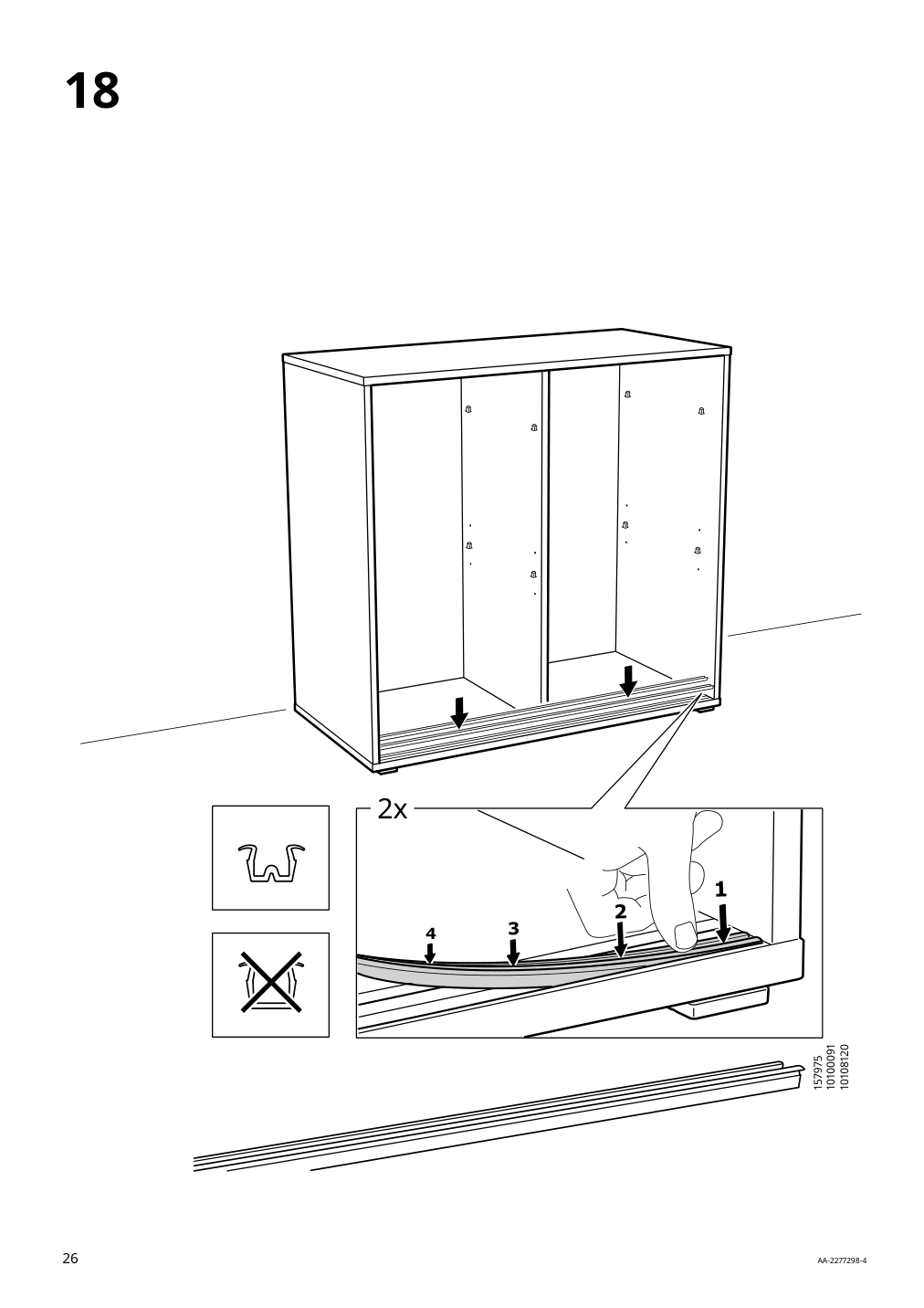 Assembly instructions for IKEA Vihals cabinet with sliding doors white | Page 26 - IKEA VIHALS storage combination 294.406.16