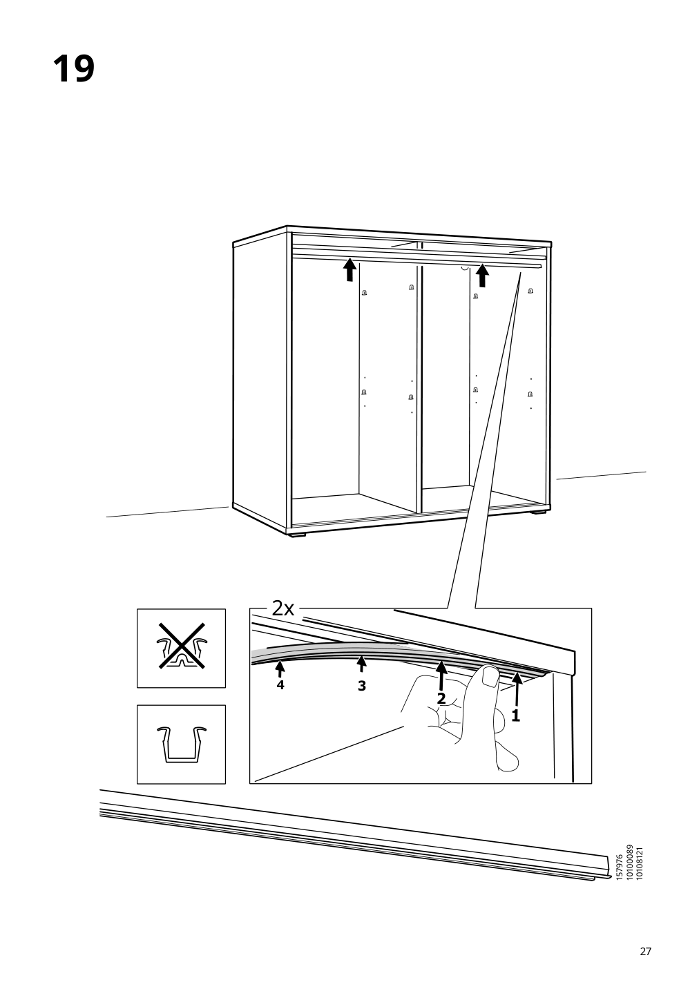 Assembly instructions for IKEA Vihals cabinet with sliding doors white | Page 27 - IKEA VIHALS storage combination 294.406.16