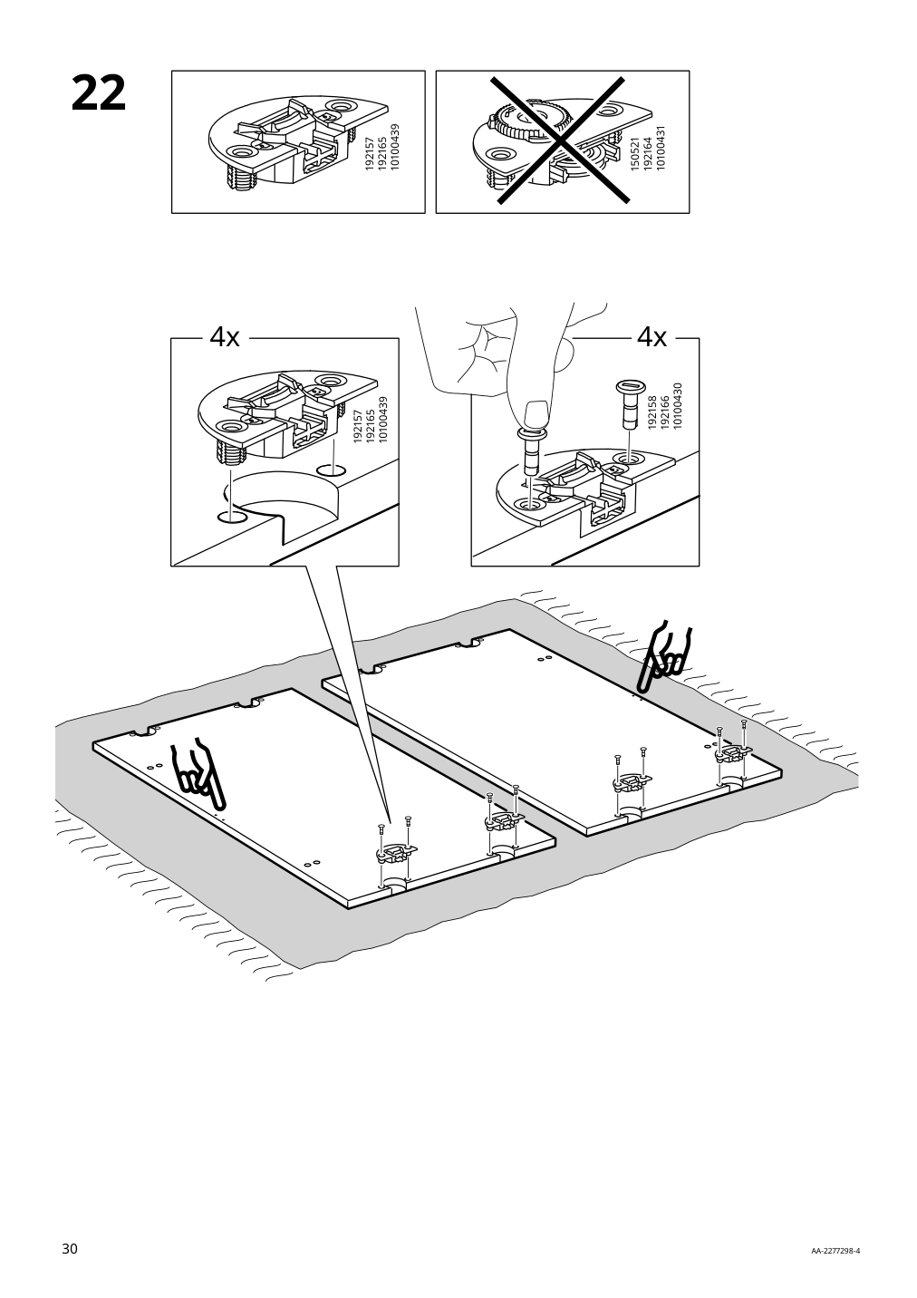 Assembly instructions for IKEA Vihals cabinet with sliding doors white | Page 30 - IKEA VIHALS storage combination 294.406.16