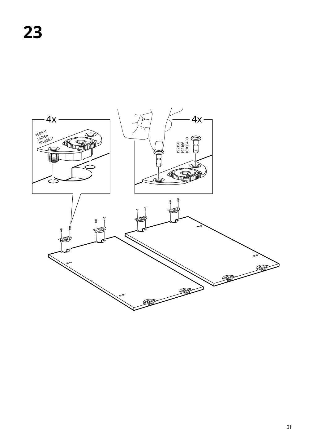 Assembly instructions for IKEA Vihals cabinet with sliding doors white | Page 31 - IKEA VIHALS storage combination 294.406.16