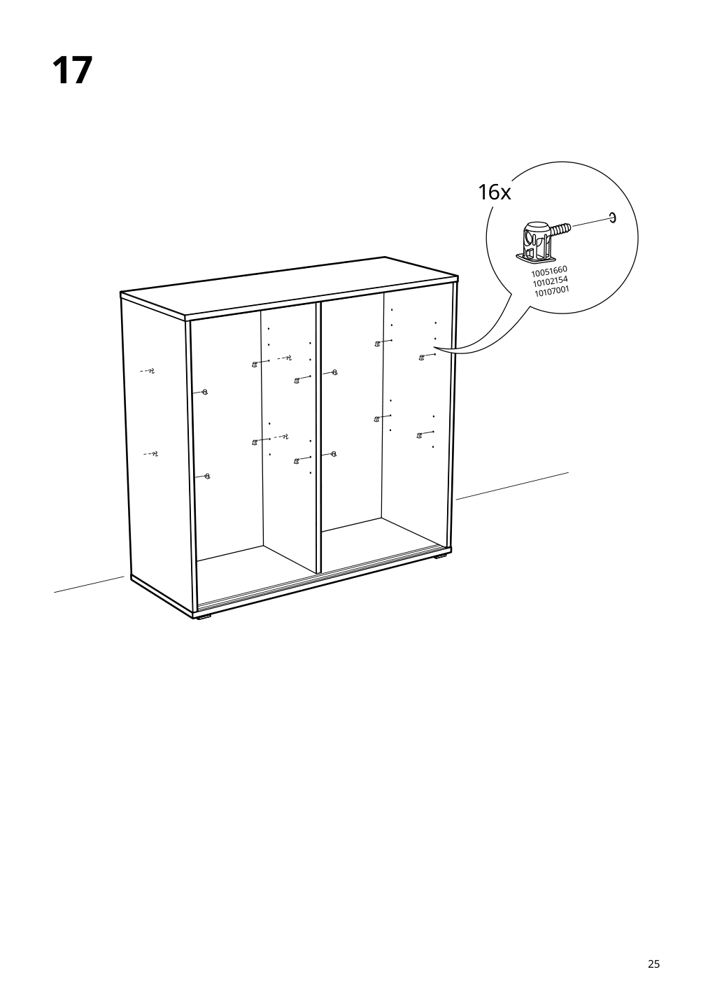 Assembly instructions for IKEA Vihals cabinet with sliding glass doors dark gray | Page 25 - IKEA VIHALS cabinet with sliding glass doors 205.428.79