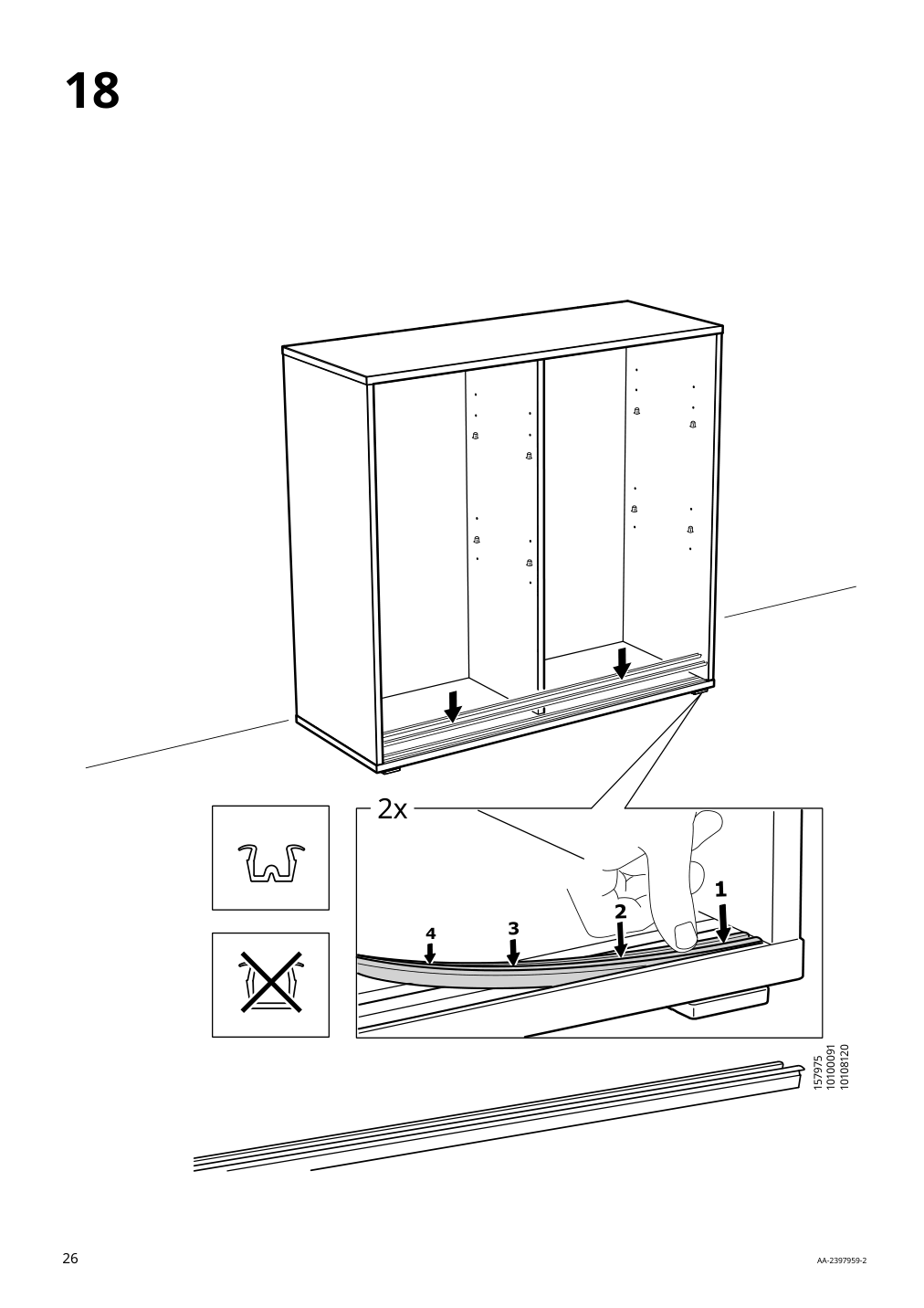 Assembly instructions for IKEA Vihals cabinet with sliding glass doors dark gray | Page 26 - IKEA VIHALS cabinet with sliding glass doors 205.428.79