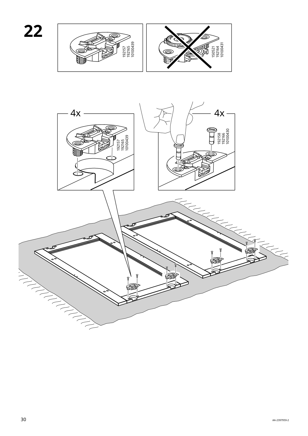 Assembly instructions for IKEA Vihals cabinet with sliding glass doors dark gray | Page 30 - IKEA VIHALS cabinet with sliding glass doors 205.428.79