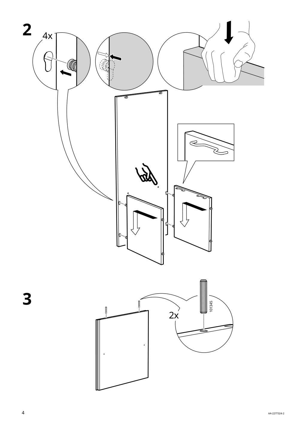 Assembly instructions for IKEA Vihals coffee table white | Page 4 - IKEA VIHALS coffee table 504.887.34