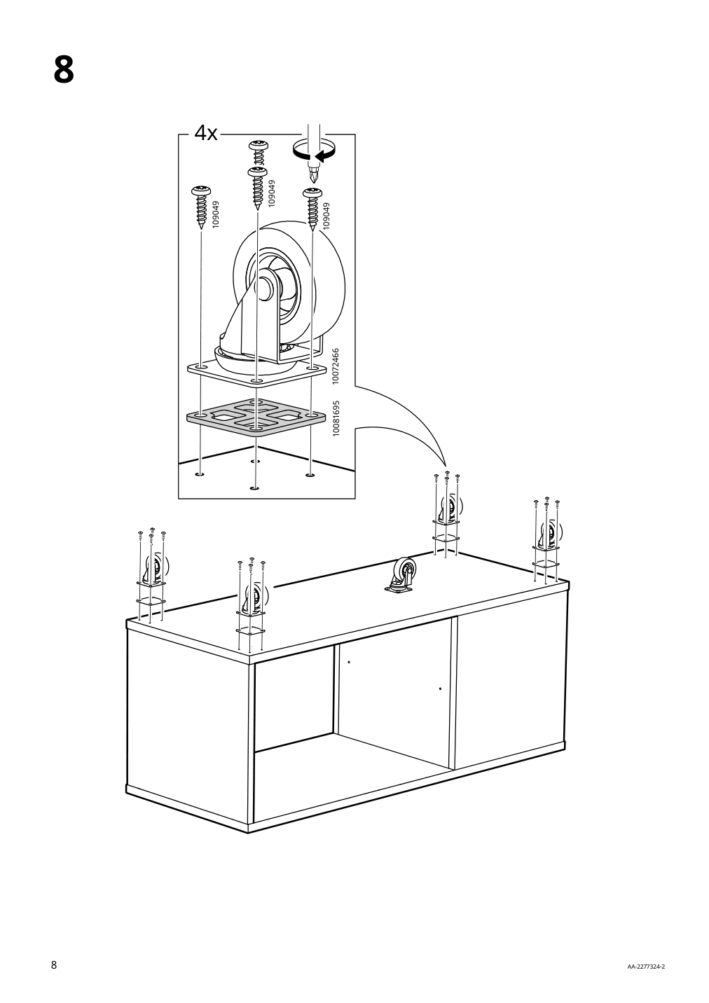 Assembly instructions for IKEA Vihals coffee table white | Page 8 - IKEA VIHALS coffee table 504.887.34