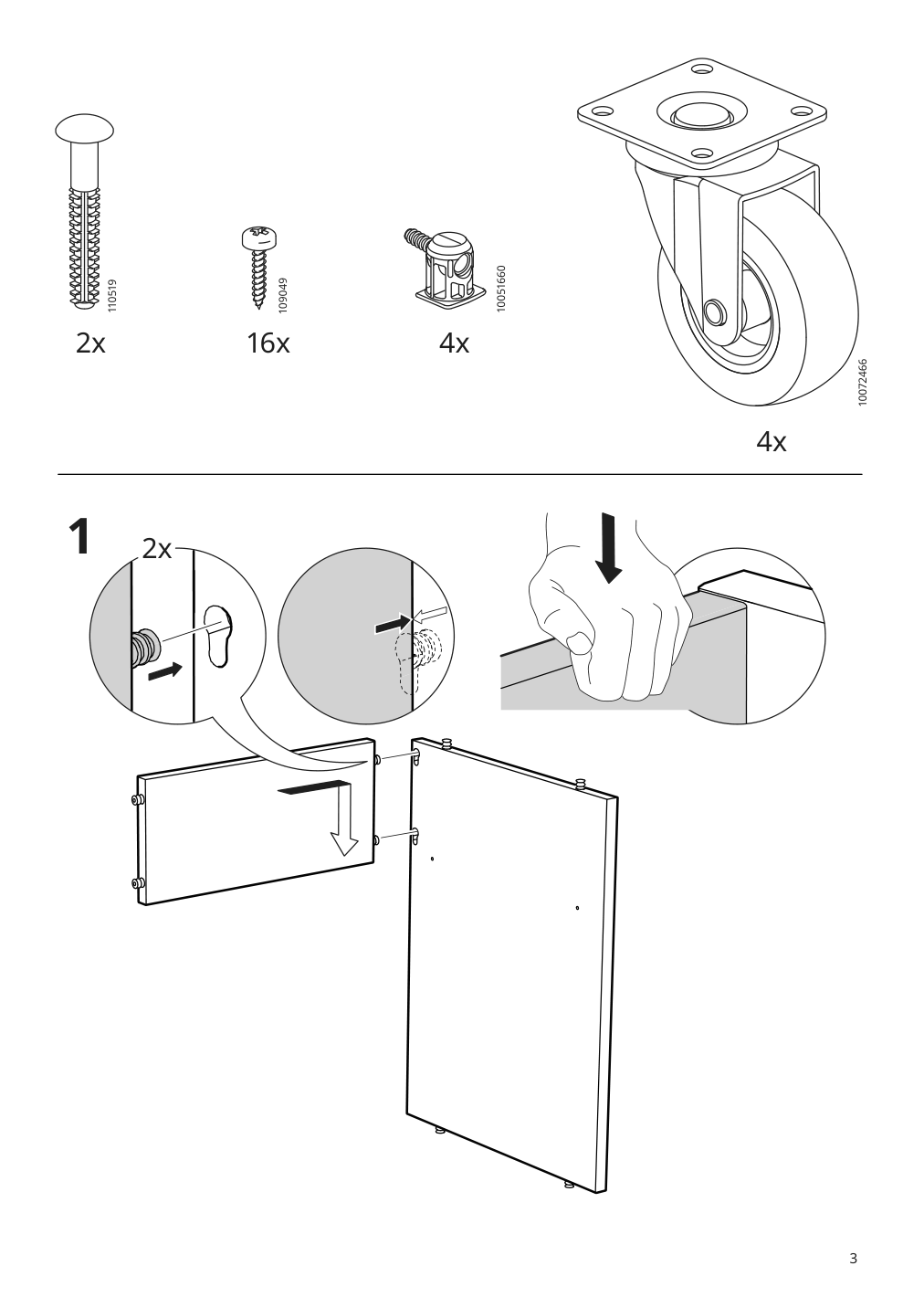 Assembly instructions for IKEA Vihals nightstand white | Page 3 - IKEA VIHALS nightstand 804.887.37