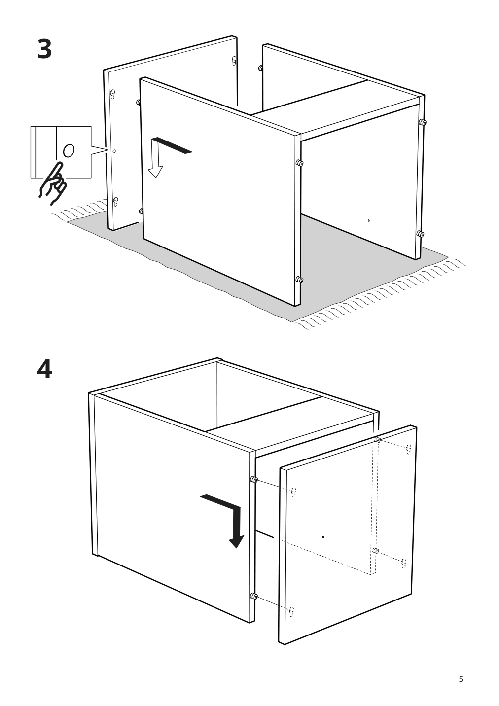 Assembly instructions for IKEA Vihals nightstand white | Page 5 - IKEA VIHALS nightstand 804.887.37