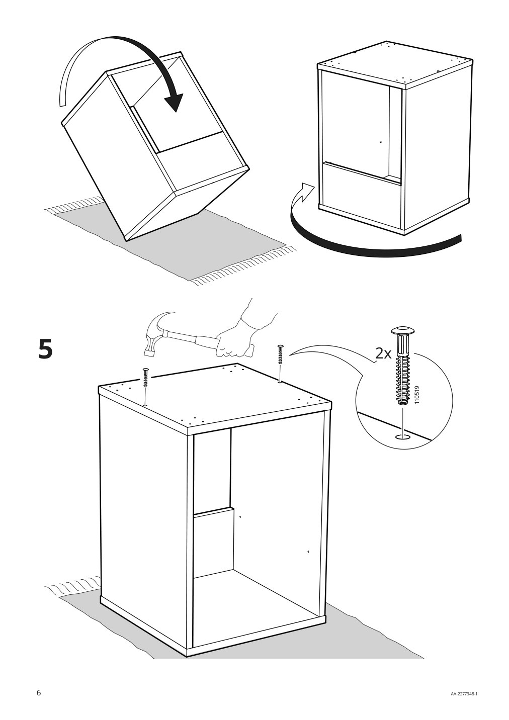 Assembly instructions for IKEA Vihals nightstand white | Page 6 - IKEA VIHALS nightstand 804.887.37