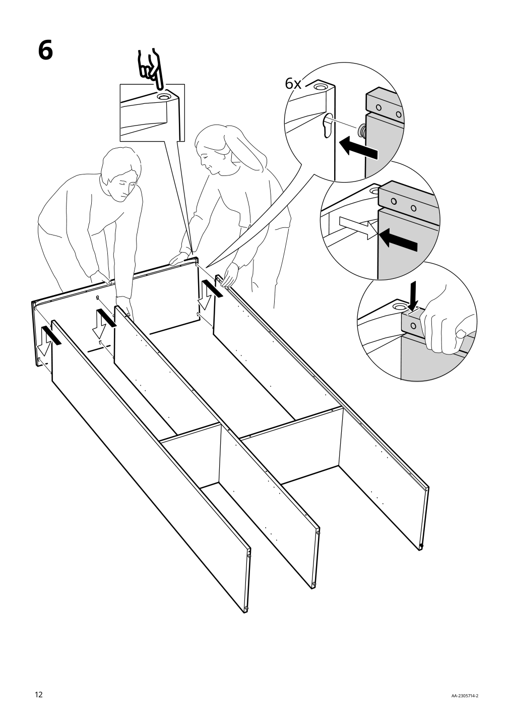 Assembly instructions for IKEA Vihals shelving unit with 10 shelves white | Page 12 - IKEA VIHALS TV/storage combination 594.406.10