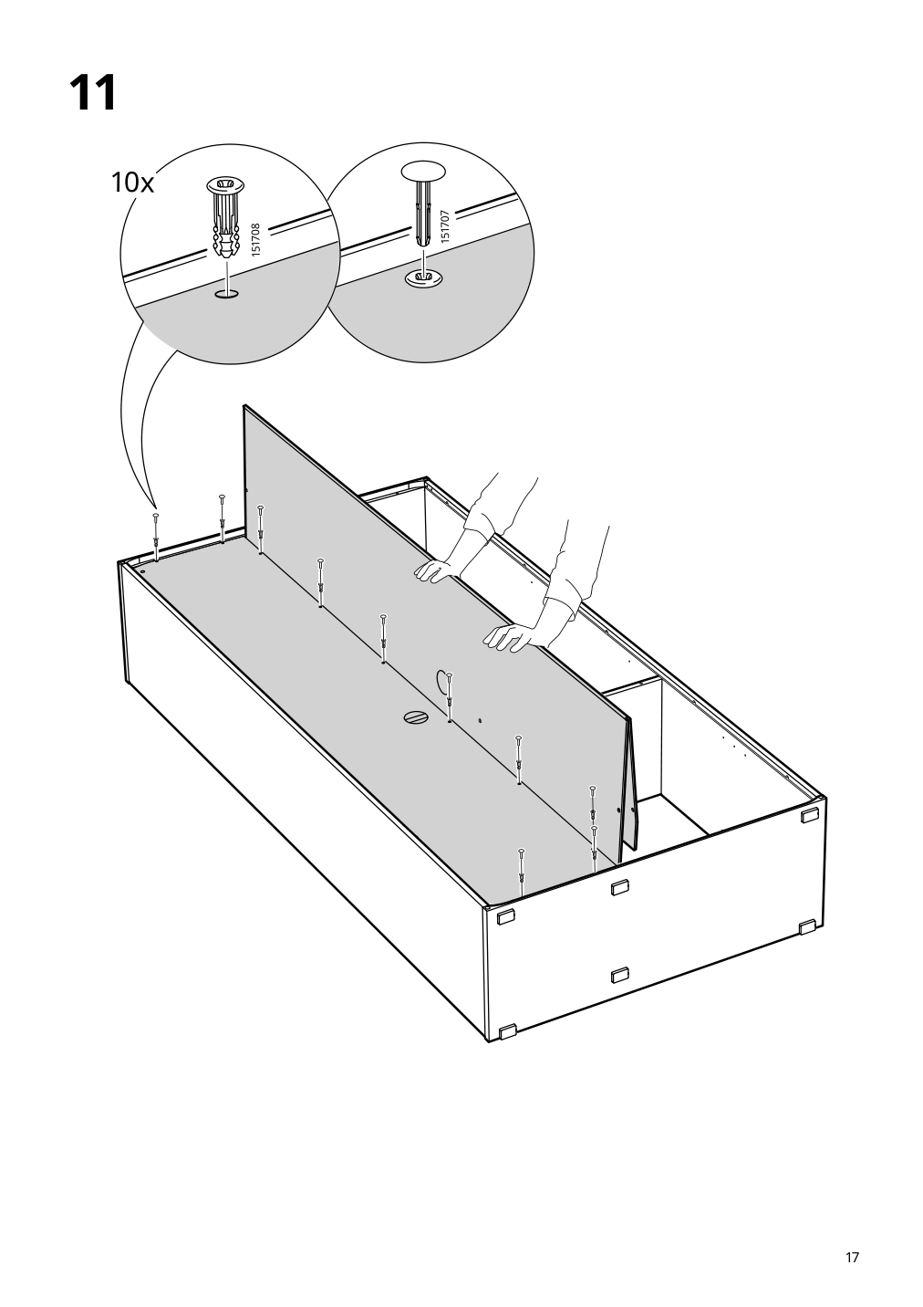 Assembly instructions for IKEA Vihals shelving unit with 10 shelves white | Page 17 - IKEA VIHALS TV/storage combination 594.406.10