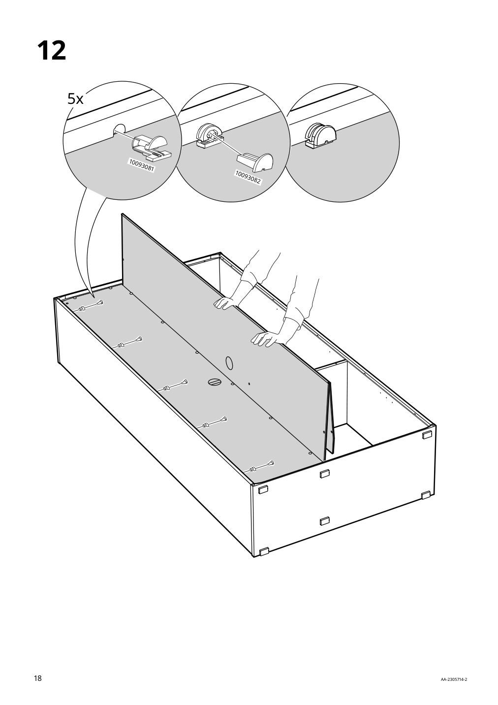 Assembly instructions for IKEA Vihals shelving unit with 10 shelves white | Page 18 - IKEA VIHALS TV/storage combination 594.406.10