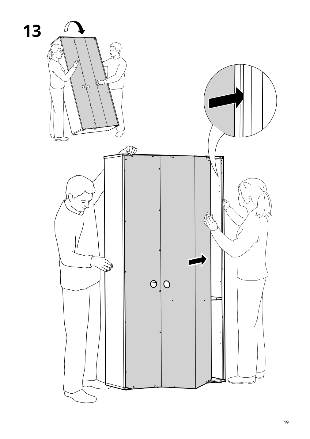 Assembly instructions for IKEA Vihals shelving unit with 10 shelves white | Page 19 - IKEA VIHALS TV/storage combination 594.406.10