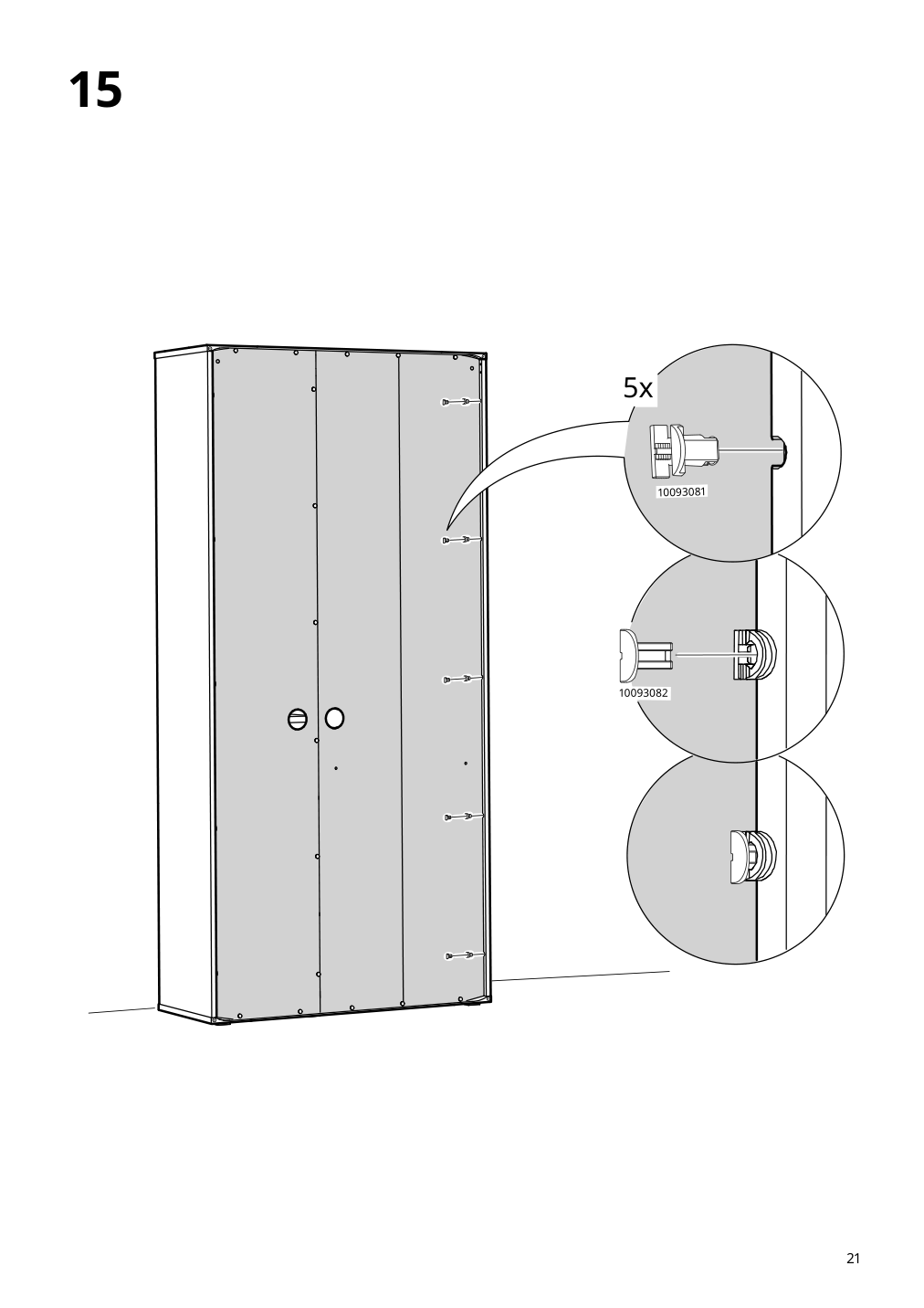 Assembly instructions for IKEA Vihals shelving unit with 10 shelves white | Page 21 - IKEA VIHALS TV/storage combination 594.406.10