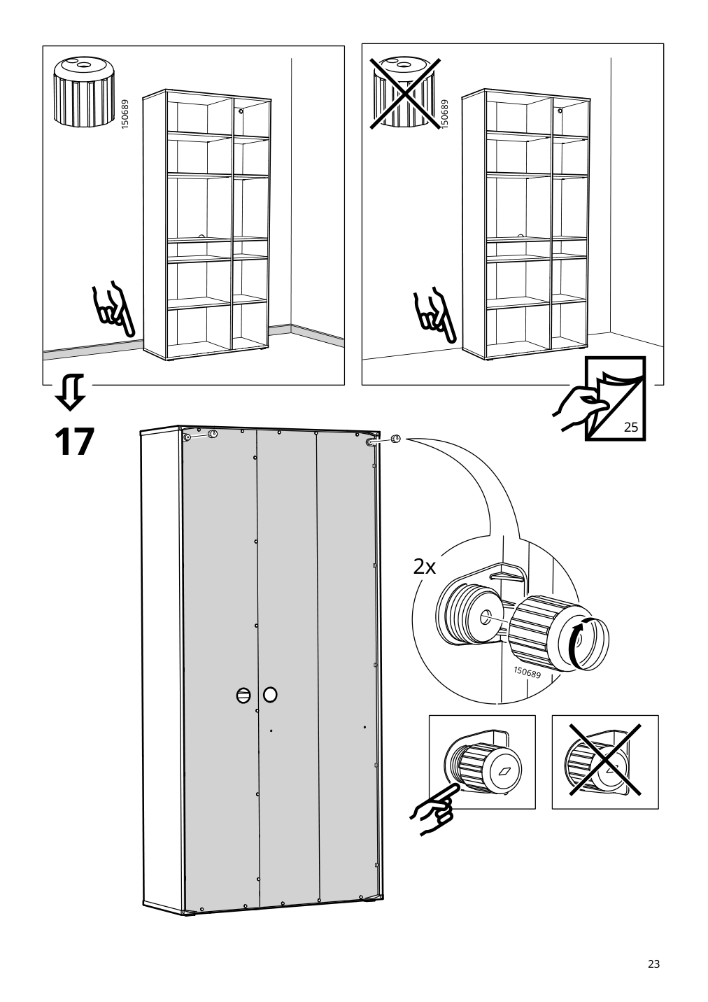 Assembly instructions for IKEA Vihals shelving unit with 10 shelves white | Page 23 - IKEA VIHALS TV/storage combination 594.406.10