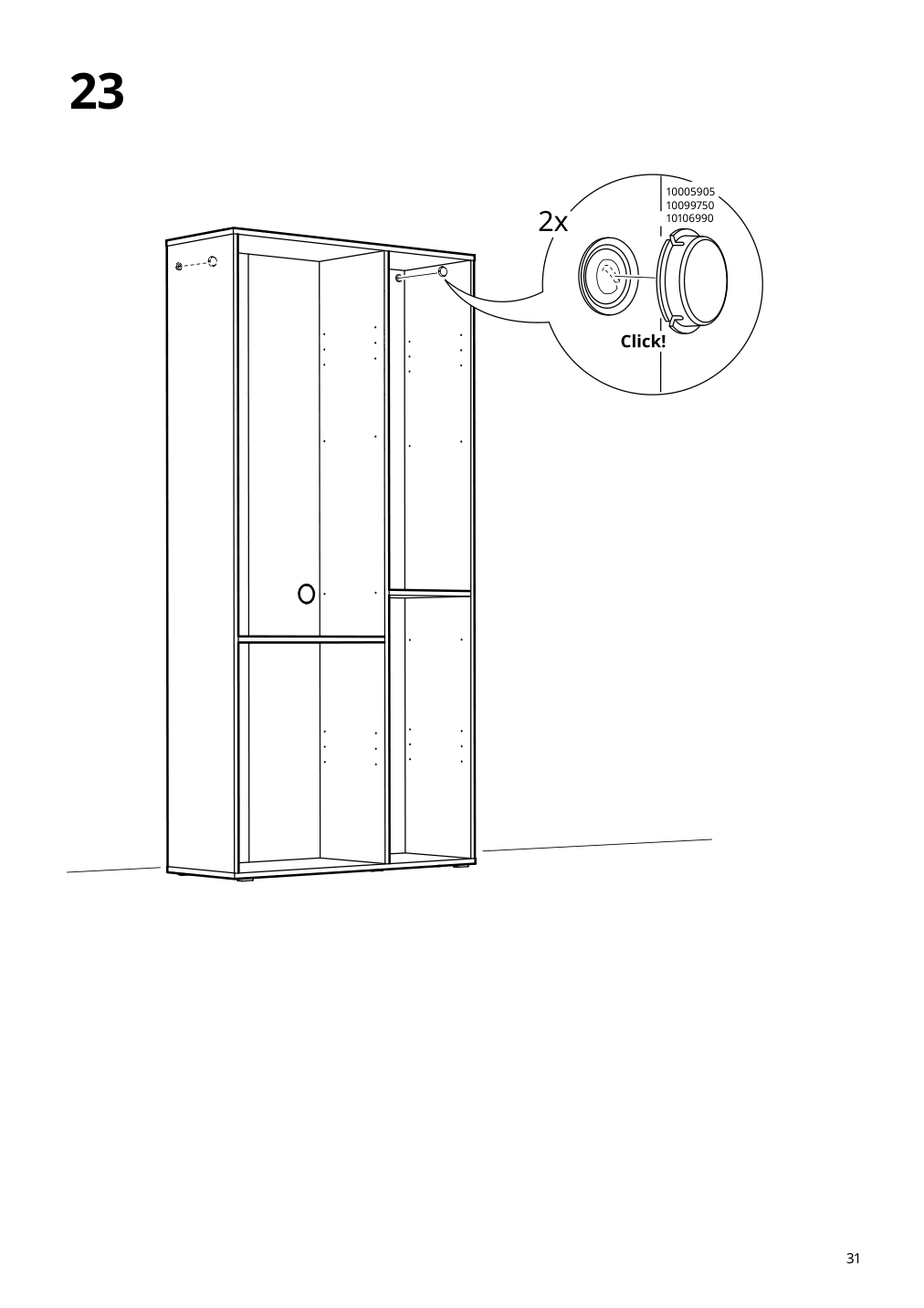 Assembly instructions for IKEA Vihals shelving unit with 10 shelves white | Page 31 - IKEA VIHALS TV/storage combination 594.406.10