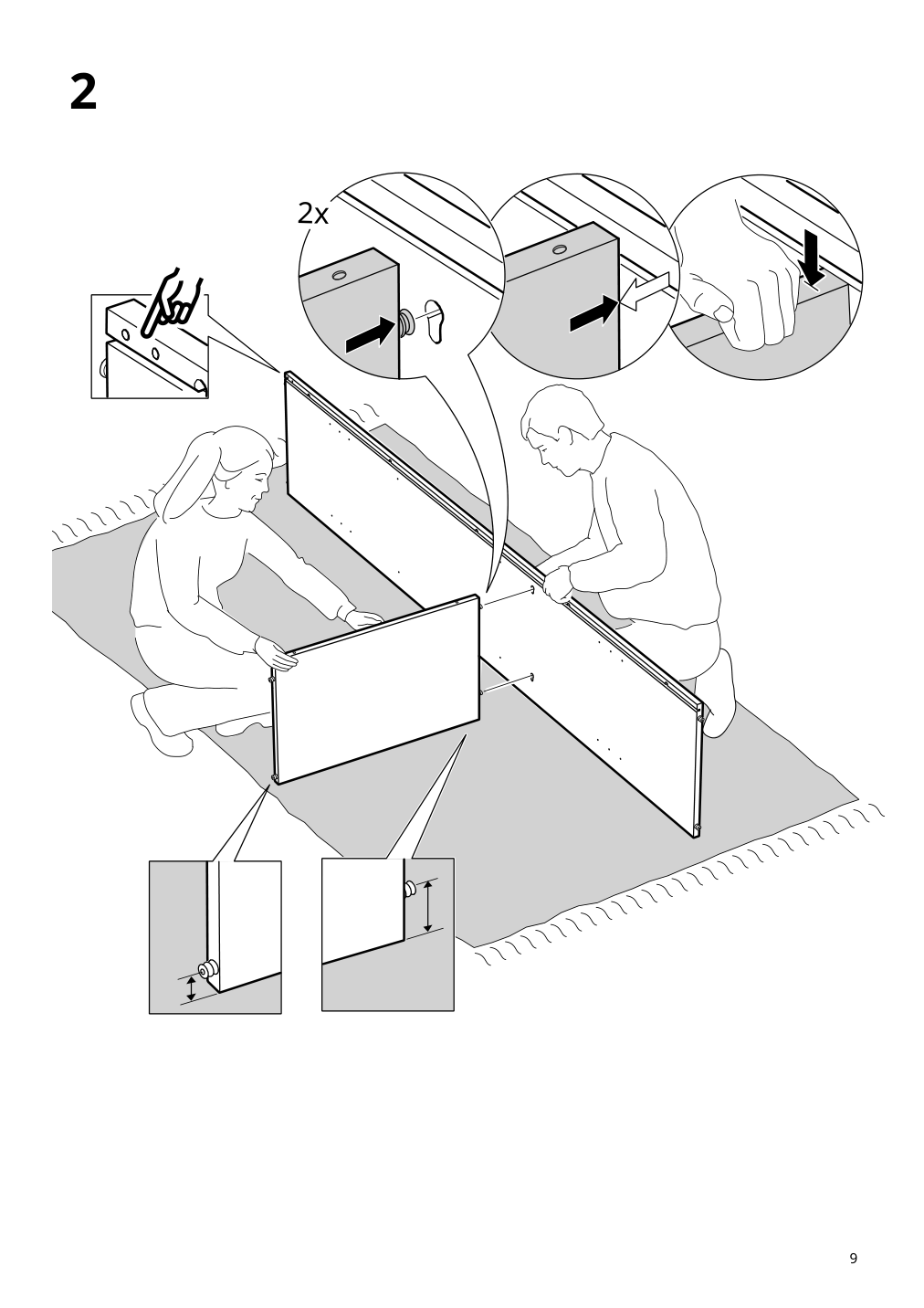 Assembly instructions for IKEA Vihals shelving unit with 10 shelves white | Page 9 - IKEA VIHALS TV/storage combination 594.406.10