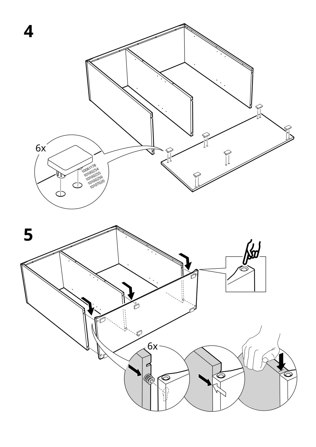 Assembly instructions for IKEA Vihals shelving unit with 4 shelves white | Page 11 - IKEA VIHALS storage combination 294.406.16