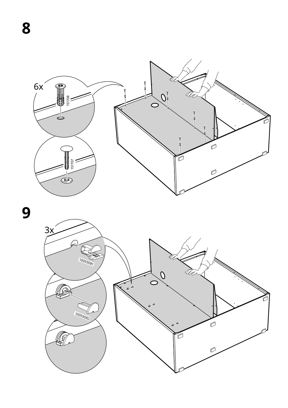 Assembly instructions for IKEA Vihals shelving unit with 4 shelves white | Page 13 - IKEA VIHALS storage combination 294.406.16